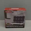 SugarWhisk Mini Waffle Maker Machine, Tiny Waffle Bites Iron for Kids, Bake 8 x 2'' Tiny Waffle Bites, Small Waffle Maker, Compact & Easy Use, Non Stick Surface, Recipe Included, White