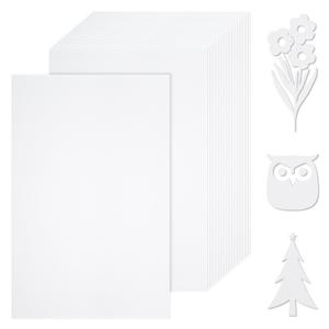 18 Sheets Foam Sheets, White Eva Foam Paper 5.5 x 8.5 Inch, 2 mm Thick for Arts and Crafts School Project Scrapbooking DIY Cosplay