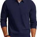 PJ PAUL JONES Mens Sweater Long Sleeve V Neck Pullover Sweater Knitted Textured Sweater (Medium)