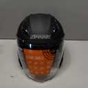 SPARK DOT Approved Open Face Helmet - 3/4 Motorcycle Helmet with Flip-Down Sun Visor & Clear Lens, Lightweight for Adults, L
