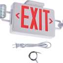 Red Exit Sign with Emergency Lights, 200lm 3Hours Plug in Exit Sign Battery Backup Lights for Business,Commerical Emergency Lighting Combo UL 924 AC85-277V Double Face