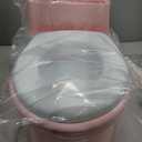 2-in-1 Toddler Potty Training Toilet - with Detachable Training Seat, Realistic Flushing Sound for Boys & Girls Ages 1-3 with Wipes Storage, Toilet Paper Holder (Pink)