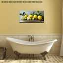 ANRUOXI Lemon Wall Art, Lemon Art Pictures for Kitchen, Fruit Painting Artwork for Dining Room Living Room, Farmhouse Citrus Canvas Painting Rustic Framed Ready To Hang 12x24''
