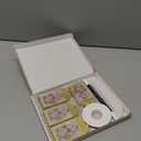 8Pcs Mini Vintage Gold Christmas Acrylic Picture Frame Ornaments - 2x3 Inch Arch Small Wall Hanging Double-Sided Photo Frames with DIY Red Velvet Ribbon, for Christmas Tree Gifts Polaroid instax Mini (Gold Joy Combo)