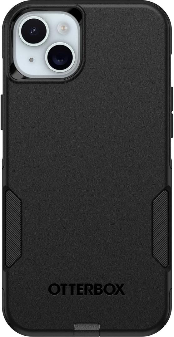 OtterBox iPhone 15 Plus and iPhone 14 Plus Commuter Series Case - Black, Slim & Tough, Pocket-Friendly, with Port Protection