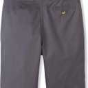 French Toast Boys' Adjustable Waist Stretch Flat Front Shorts (Standard & Husky) for School Uniform (Gray)