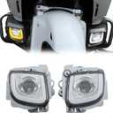LED Fog Light Turn Signal for Goldwing GL1800, Dual Colors Rectangular Headlight w/DRL Turn Signal Fog Light for Honda Gold Wing GL1800 2012-2017,F6B 2013-2017,Valkyrie 1800 2014-2015 Accessories
