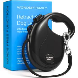 Retractable Dog Leash for Medium Dogs up to 55 lbs  17ft Long Hands Free Lead for Dogs  Reflective Heavy Duty Puppy Leash and Waist Dog Leashes for Training, Running, Outside  Correa para Perros