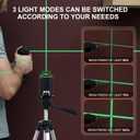 Laser Level with Tripod, Firecore 360 Self Leveling Laser Level with Pulse Mode, 3 Brightness Levels, Green Line Lazer Leveler Tool for Picture Hanging Wall Tile Floor DIY Construction Project