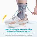AFO Foot Drop Brace Splint, Adjustable Drop Foot Up Ankle Support for Walking with Shoes, Improve Walking Gait, Fits Right & Left, Women and Men - Gray