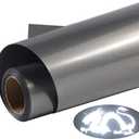 GYT Heat Transfer Vinyl Roll - Gold HTV Vinyl Adhesive Glossy Iron on Vinyl for T Shirt (Reflective Dark Gray, 12inch x 7 feet)