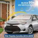 for Toyota Corolla 2014-2019 Windshield Sun Shade - Custom Fit Front Window Shade Corolla Accessories Sun Visor Foldable Shade Blocks UV Rays Summer Must Have Car Accessories