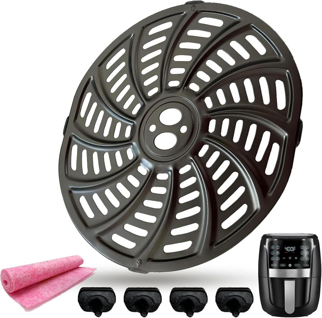 5QT Air Fryer Replacement Tray for Gourmia GAF556 Air Fryers, Upgraded Nonstick Air Fryer Grill Crisper Plate Pan Insert Grate Grid Shelf for Gourmia 5QT Air Fryers, Dishwasher Safe