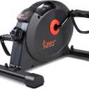 Sunny Health & Fitness Smart Under-Desk Bike Exerciser, Low-Impact Cardio Cycling Equipment for Home/Office, Mini Paddler for Arm/Leg Mobility Training, Free SunnyFit App Connect, Optional Motorized