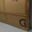 Need Folding Desk for Home Office 39-3/8'' Length Modern Folding Table Computer Desk No Install Needed Teak Color Desktop Black Frame, AC5BB(10060)