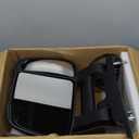 Driver Left Side Mirror for 2019 2020 2021 2022 RAM Promaster 1500 2500 3500,Power Door Mirror with Heated,Turn Signals Light,Temperature Sensor,Replaces# FO1321536(Long Arm) (Left Driver Side)