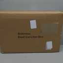 Stainless Steel Litter Box | XL Enclosed Cat Litter Boxs with Lid for Big Cats | High Sided, Anti-Urine Leakage | Non-Stick Bottom & Includes Litter Mat & Metal Scoop (Turquoise, X-Large)