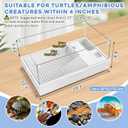 GOZILLA Small Turtle Tank Kit(Tank+Lamp+Filter), Acrylic Aquarium Turtle Starter Kit Habitat with Multi-Functional Areas for Small Reptiles. (Large Two Layer Kit)