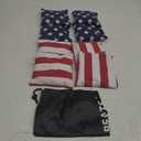 Cornhole Bags Set of 8 Regulation Weight & Size Includes Carry Case (Stars & Stripes)