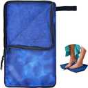 ULTAC Wet Bag, Wet Dry Bag, Wet bag for swimsuit, Travel, Beach, Pool, Diapers, Dirty Yoga Gym Clothes, Waterproof Embedded Towel Wet Bag(Fleece)-Leakproof Wet Clothes Bag(Blue)