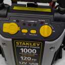 STANLEY J5C09 Portable Power Station Jump Starter 1000 Peak Amp Battery Booster, 120 PSI Air Compressor, USB Port, Battery Clamps