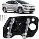 Window Regulator Driver Side Without Motor for Front Left Side Compatible with Hyundai Elantra 2011-2016 Sedan Only - Replace 824713Y010 Power Window Regulator