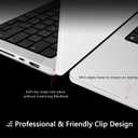 DONGKE Case for M5 MacBook Pro 14 inch 2025 2024-2021 M4 M3 M2 M1 A3434 A3112 A3401 A3185 A2918 A2992 A2779 A2442 Pro/Max with Retina XDR & Touch ID, Slim Protective Hard Shell Cover - Clear