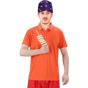 Mepase Costume Adult Men Halloween Outfit Funny with 6 Donut Props, Orange Shirt, Purple Bandana & Stick, Funny Cosplay Suit for Halloween, Theme Parties, Stage Plays & Gifts
