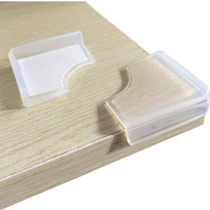 Food-Graded Silicone Clear Corner Protectors, Baby Proofing Table Edge Guards, Pre-Tapep Adhesive Soft for Kids Child Safety Proof, Cabinets Counter Furniture Bumpers (8, 1/5x4/5 in (Width))