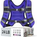 Zeerun Weighted Vest for Women & Men with Reflective Stripe and Adjustable Buckle, Comfortable & Durable Rucking Vest for Walking, Running & Strength Training (24 lb)