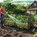 8.4x4x4 FT Crop Cages for Garden with Zippered Door, Heavy Duty Garden Cover Plant Netting Tent, Plant Cover Protectors Tunnel for Vegetables & Fruits, Durable Garden Protection for Plant & Animal