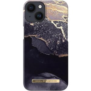 iDeal Of Sweden Fashion Case iPhone 14/13 (Microfiber Lining, Wireless Charger Compatible) (Golden Twilight Marble)