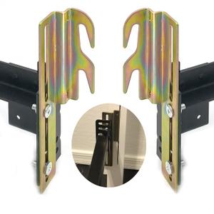 2 Pcs 711 Bed Frame Bolt On to Hook On Conversion Brackets for Headboard with Hardware, Adjustable Bed Rail Hook Plate Adapter，Hook on Bed Rails Brackets