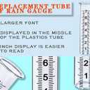 JMBay 7 inch Plastic Rain Gauge Replacement Tube, Freeze Proof and Crack Resistance Outdoor Rain Gauges Replacement Tube Plastic for Garden,Yard, Home, Best Rated, 2 pcs Tubes with 1 Clean Brush