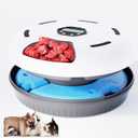 Automatic Wet Food Cat Feeder, Auto Refrigerated Wet Foods Feeder for Cats, Dogs, 6 Meal Timed Fresh Foods Dispenser with 2 Ice Packs, Fresh Food Bowl for Cats & Small Dogs Puppy Kitty, White