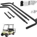 10L0L Golf Cart Front Roof Strut Brackets for Club Car DS (84-99) with Steel Screw Bushings Repair Kit, Heavy Duty Strut Support Reinforcement Repair