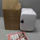 CROWNFUL Mini Fridge, 4 Liter/6 Can Portable Cooler and Warmer Personal Refrigerator for Skin Care, Cosmetics, Beverage, Food,Great for Bedroom, Office, Car, Dorm, ETL Listed (White)