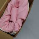 Amylove Mini Canvas Tote Bag with Pockets Duty Canvas Sublimation Blank Small Bag Mini Reusable Tote for Crafts DIY (13" X 11", Pink)