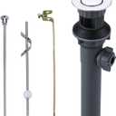 Bathroom Sink Drain with Lift Rod, ARCORA Sink Drain with Overflow, Chrome Drain Stopper for Vessel Sink (Chrome-1 Pack)