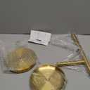 Toilet Paper Holder Stand Gold with Shelf on Top, Sturdy TP Roll Holder Floor Standing, Stainless Steel Base (Gold)