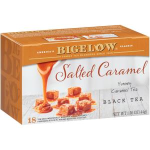 Bigelow Tea Salted Caramel Black Tea, Caffeinated Tea with Caramel and Salt, Holiday and Christmas Tea, 18 Count Box (Pack of 6), 108 Total Tea Bags BBD: 10/2028