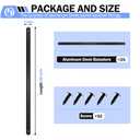 Brakki 100 Pack 26" Deck Balusters, Metal Deck Railing Spindles with Screws