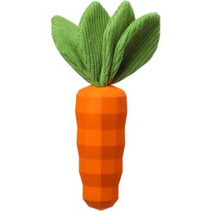 MewaJump Dog Squeaky Chew Toys for Aggressive Chewers, Rubber Carrot Dog Toys for Training and Cleaning, Durable Interactive Tough Dog Toy for Puppy Medium Dogs