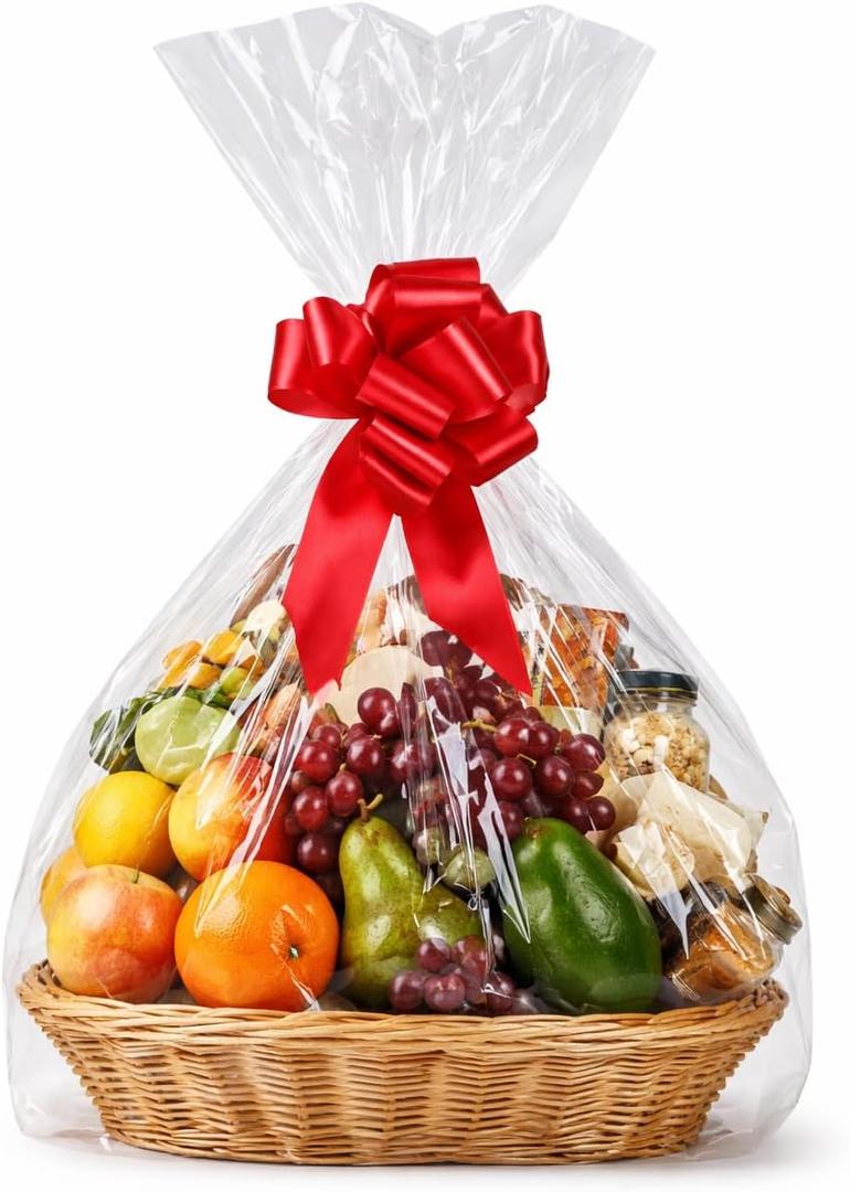 Purple Q Crafts Cellophane Gift Bags For Gift Baskets 24"x30" (20)