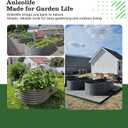 A ANLEOLIFE 8x4x2ft Galvanized Raised Garden Bed Kit, Oval Metal Deep Root Planters for Outdoor Plants Vegetables Flowers Herb, Large Bottomless, 478 Gallon Capacity- Quartz Grey