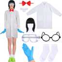 8 Pcs Scientist Lab Costume Cute Cricket's Sister Cartoon Character Accessories for Halloween Cosplay Party