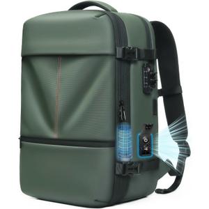 Vacuum Seal Backpack Travel with Built-in Pump 80L Expandable Travel Backpack with Vacuum System, TSA Lock Water Resistant Carry-On Backpack (Premium Green)