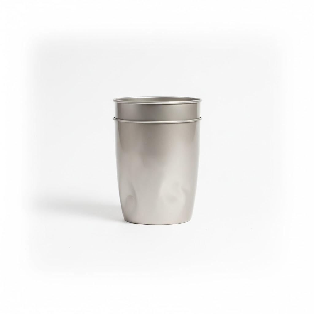 Silver trash can, 2 pack
