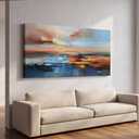 Brushart Lake Landscape Canvas Wall Art 58"x29"