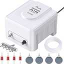 Pawfly Pond Air Pump Outdoor Oxygen Pump for Fish Koi Ponds 3000 to 10000 Gallons Adjustable Pond Garden Aerator Pump Kit with Airline Tubing Control Lever Valves Air Stones and Check Valves